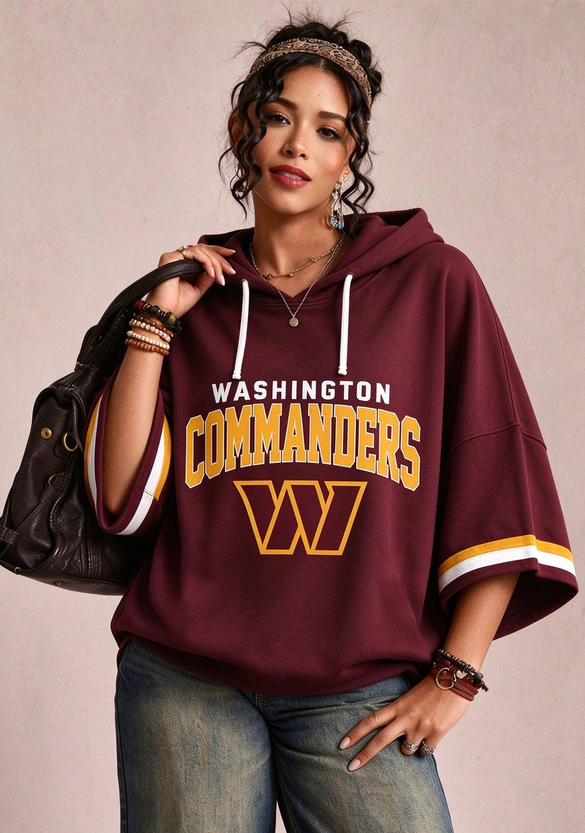 Women’s Washington Commanders 3/4 Dolman Sleeve Hoodie Main image