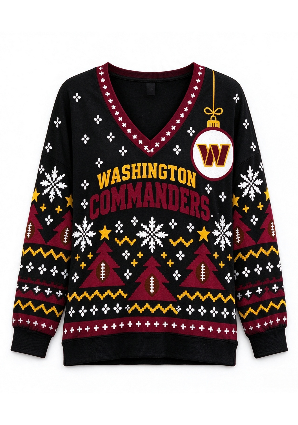 Women’s Washington Commanders Ugly NFL Christmas Sweatshirt
