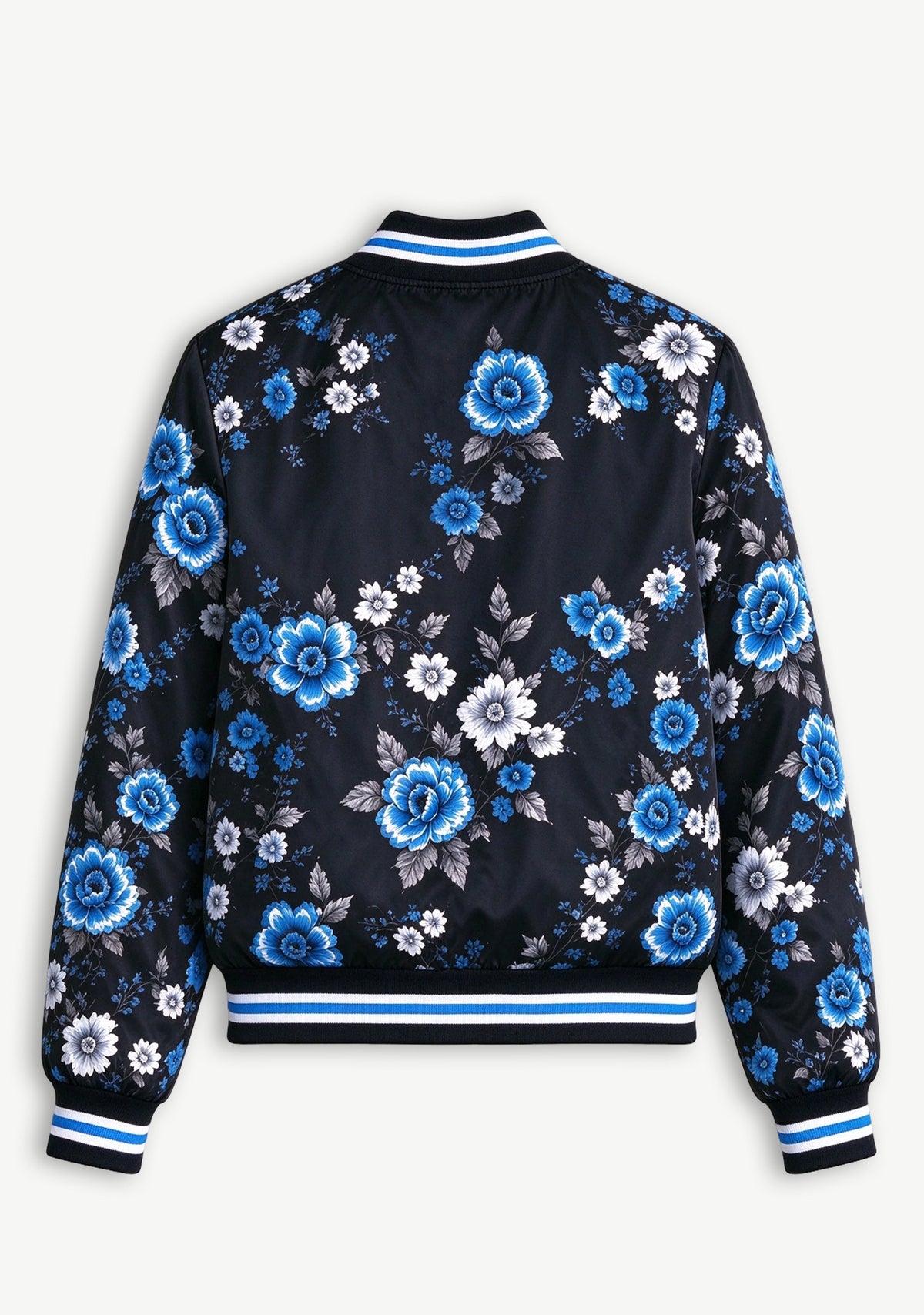 Women Carolina Panthers Floral Print Zip Up Jacket Custom Name For Fan