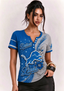 Women Detroit Lions Floral Henley T-Shirt