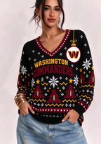 Women’s Washington Commanders Ugly NFL Christmas Sweatshirt