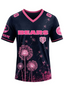 Chicago Bears Breast Cancer Awareness Dandelion V-Neck T-Shirt