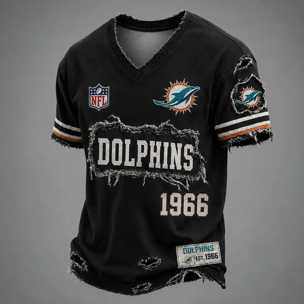 MIA x NFL LUXURY V-Neck T-Shirt 3005 DatND DVT