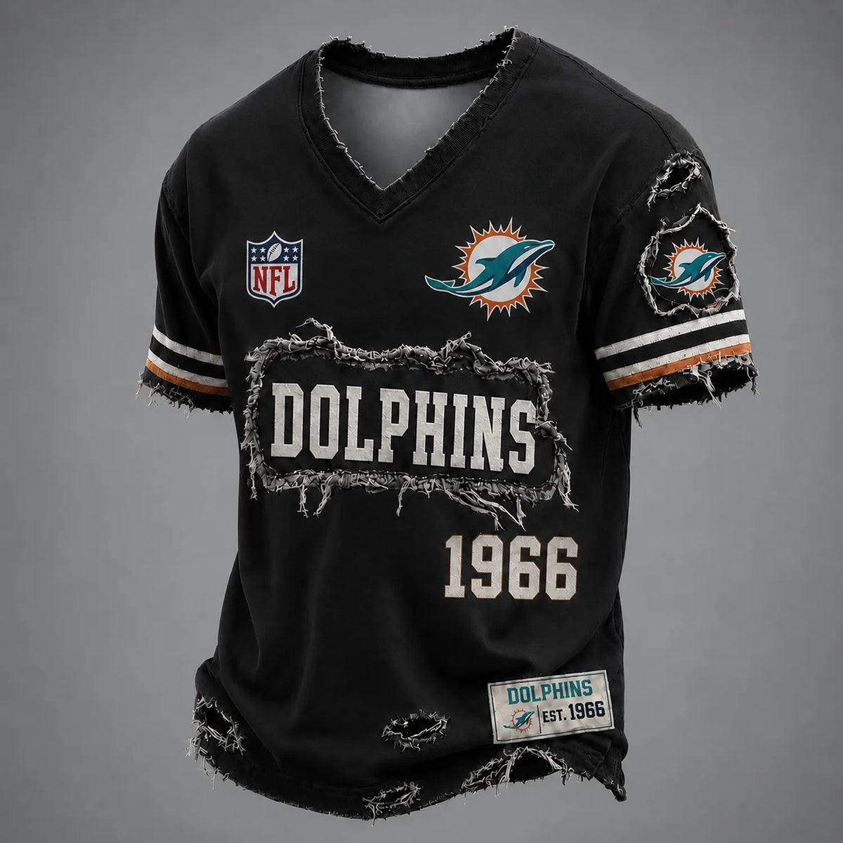 MIA x NFL LUXURY V-Neck T-Shirt 3005 DatND DVT
