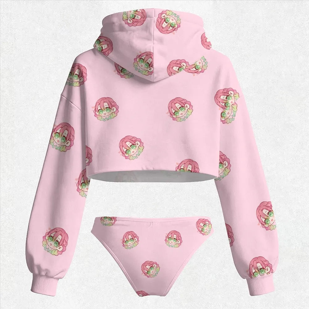 "Demon Slayer" Women's Hooded Thicken Suit Set