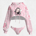 "Demon Slayer" Women's Hooded Thicken Suit Set