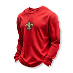 New Orleans Saints Helmet Waffle Knit Crewneck Sweatshirt