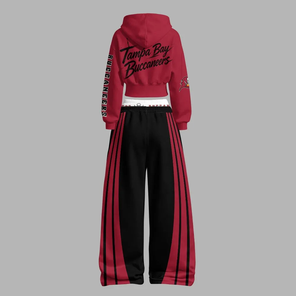 Tampa Bay Buccaneers Zip-up hooded jacket and elastic-waist pants set | NFL