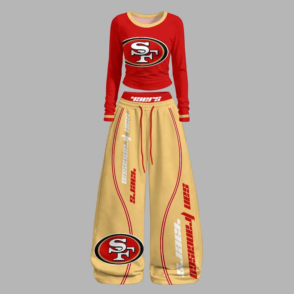 San Francisco 49ers Long-Sleeved Double-Layer Stretch Pants Set | NFL