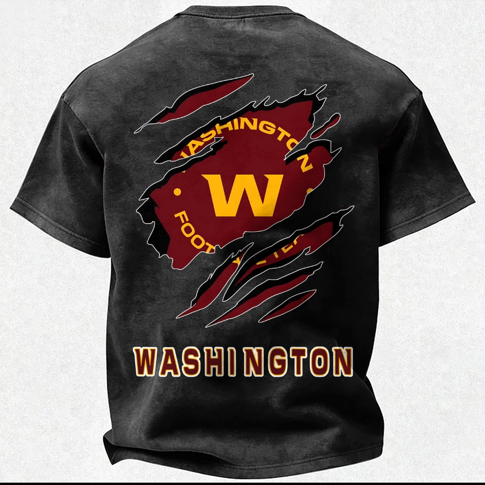 Washington Commanders Printed Unisex 100% Pure Cotton Washed T-Shirt