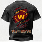 Washington Commanders Printed Unisex 100% Pure Cotton Washed T-Shirt