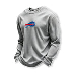 Buffalo Bills Helmet Waffle Knit Crewneck Sweatshirt