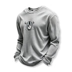 Raiders Helmet Graphic Waffle Knit Crewneck Sweatshirt