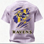 Baltimore Ravens Printed Unisex 100% Pure Cotton Washed T-Shirt
