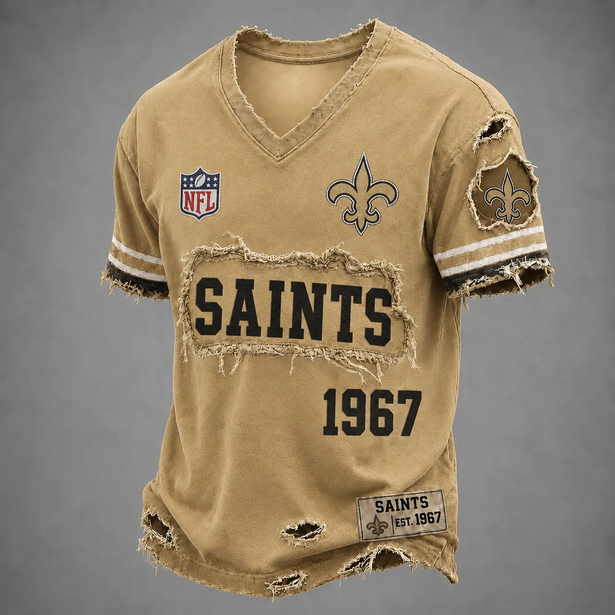 NO x NFL LUXURY V-Neck T-Shirt 3005 DatND DVT Main image