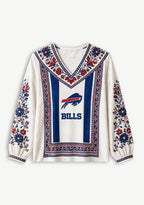 Buffalo Bills Boho Floral Printed V-Neck Long Sleeve Shirt
