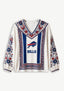 Buffalo Bills Boho Floral Printed V-Neck Long Sleeve Shirt