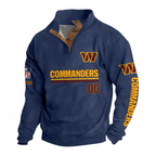 Washington Commanders Button Mock Neck Sweatshirt