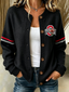 Women'S Casual Football Plant Knitted Cardigan Top