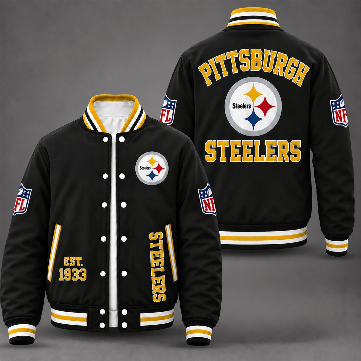 Pittsburgh Steelers EST 1933 Football Team Varsity Jacket