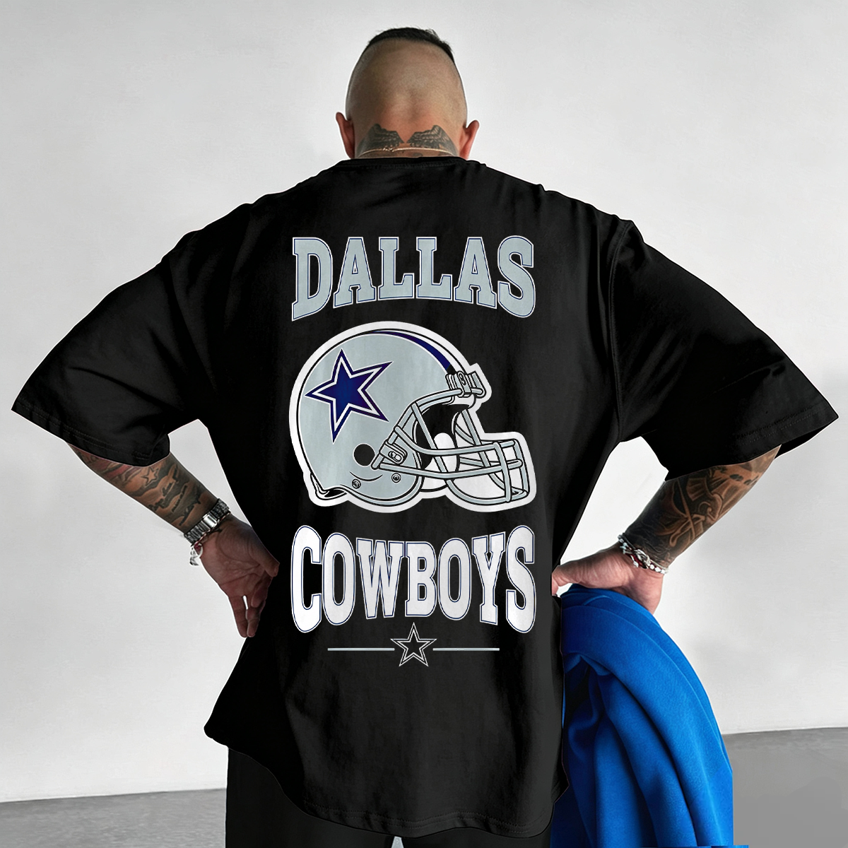 Dallas Cowboys Classic Helmet Star Logo Printed T-Shirt