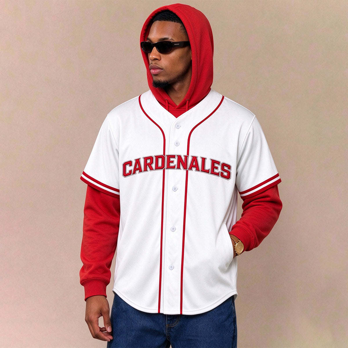 Men’s Cardenales de Lara Button Down Baseball Shirt Main image