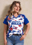 Women's Buffalo Bills Floral V-Neck T Shirt