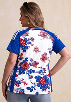 Women's Buffalo Bills Floral V-Neck T Shirt