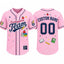 Personalized Team School Stuff Preppy Stripes Teacher Baseball Jersey
