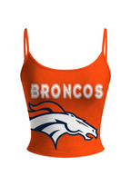 Orange Broncos Horse Logo Tops & Elasticated Trousers Two-Piece Set