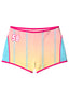 Pastel Pink Yellow Gradient Striped Number 58 Booty Shorts