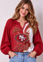Women’s San Francisco 49ers Floral Game Day Fan Long Sleeve Shirt