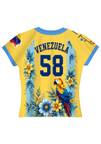 Venezuela Inspired Tropical Parrot Floral Baby Tee