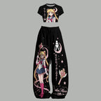 Animescollection Sailor Moon Women T-Shirt  & Elasticated Trousers Two-Piece Set
