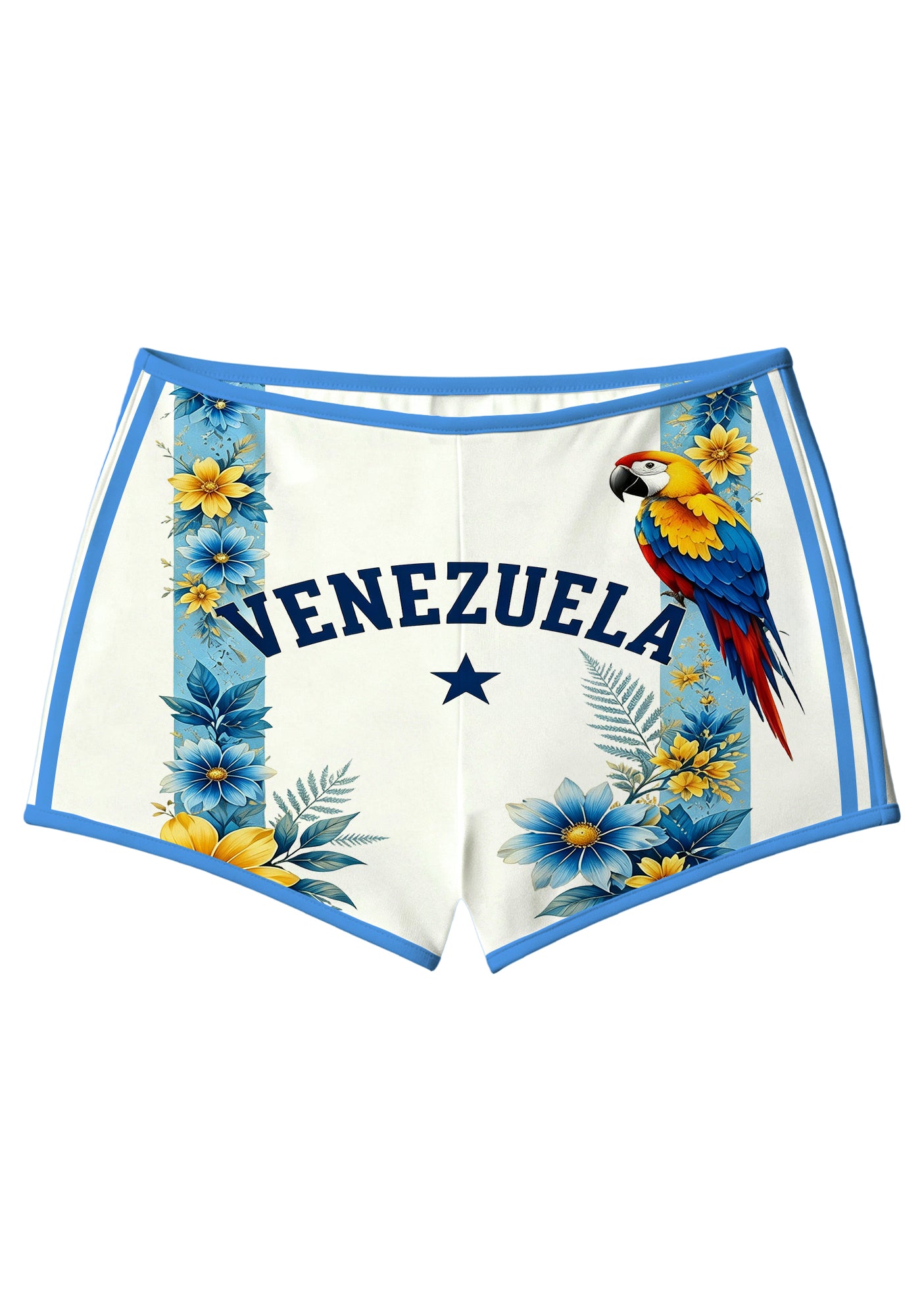 Venezuela Macaw Floral Booty Shorts Main image