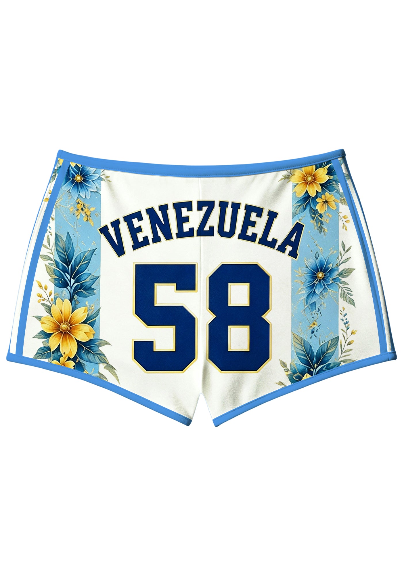 Venezuela Macaw Floral Booty Shorts
