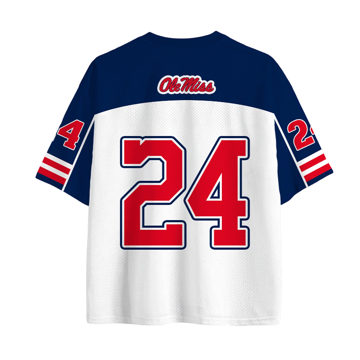 Throwback Style Ole Miss Rebels Mascot NCAA Jersey Shirts Secondary image