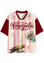 Striped Venezuela Tropical Parrot Postage Stamp Floral Mesh Jersey Shirts
