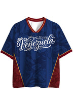 Venezuela Tropical Landscape Script Mesh Jersey Shirts