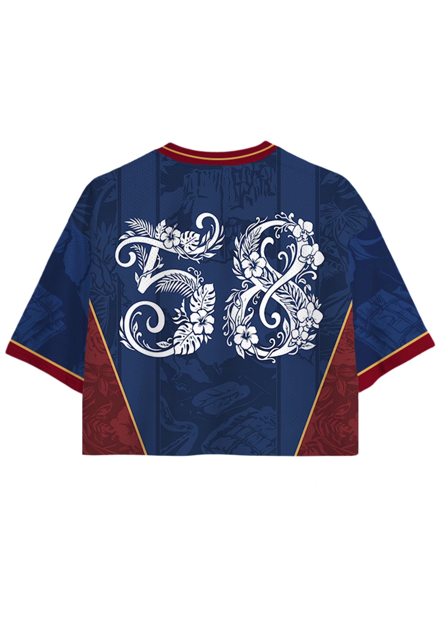 Venezuela Tropical Landscape Script Cropped Jersey Shirt Secondary image