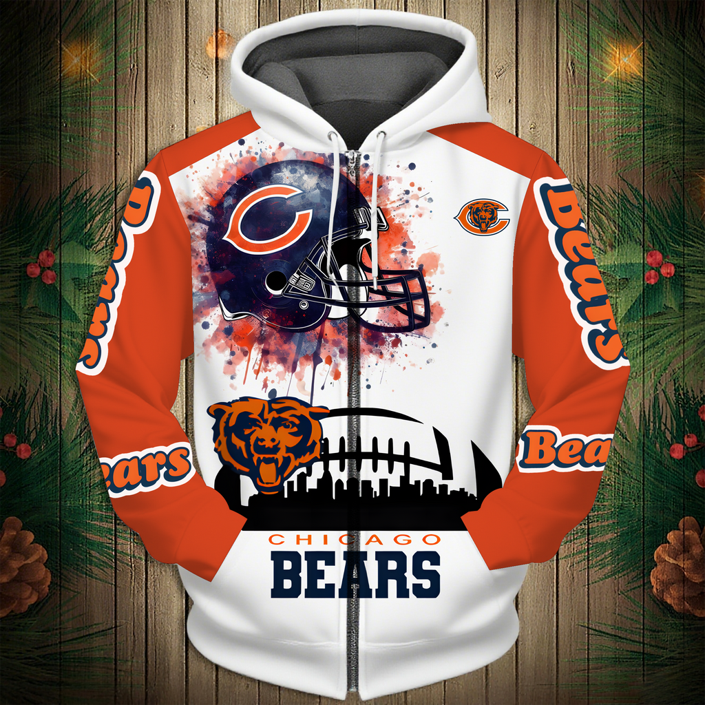 Chicago Bears 2026 New 3D Graphic Hoodie