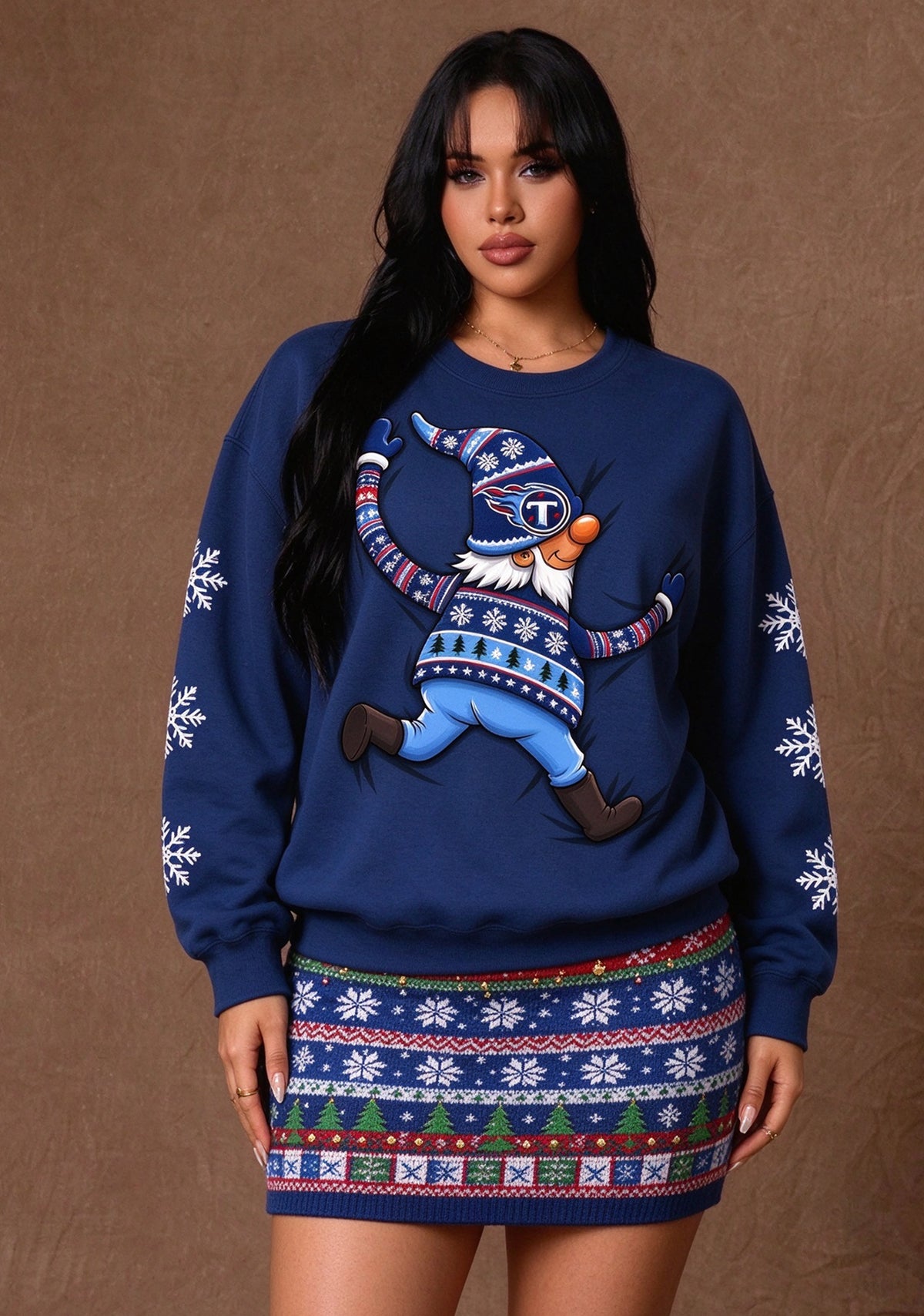 Women's Tennessee Titans Christmas Gnome Crewneck Sweatshirt Main image