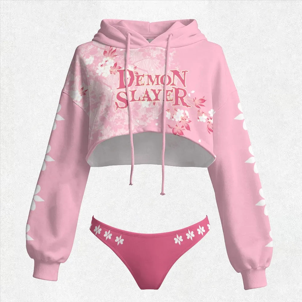 "Demon Slayer" Women's Hooded Thicken Suit Set