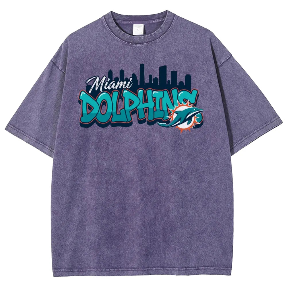 Miami Dolphins Unisex Vintage Washed T-shirt