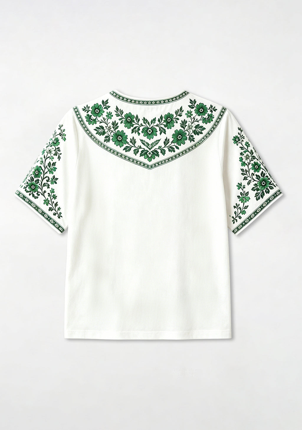 Boho Saskatchewan Roughriders Floral V-Neck Blouse