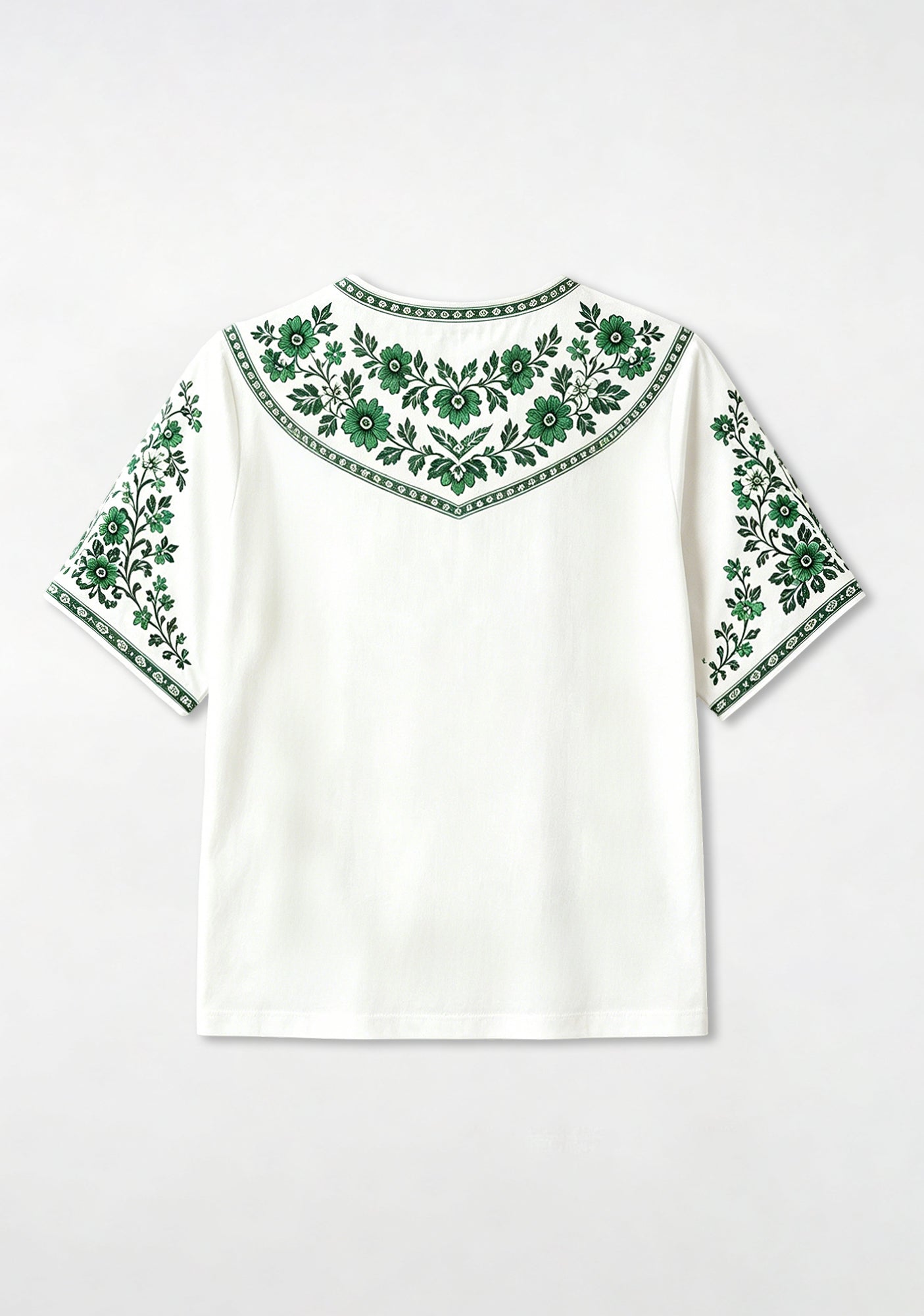 Boho Saskatchewan Roughriders Floral V-Neck Blouse