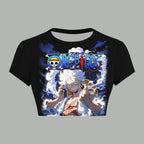 One Piece Women T-Shirt  & Elasticated Trousers Two-Piece Set