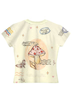 Fairy‑Core Mushroom Doodle Baby Tee