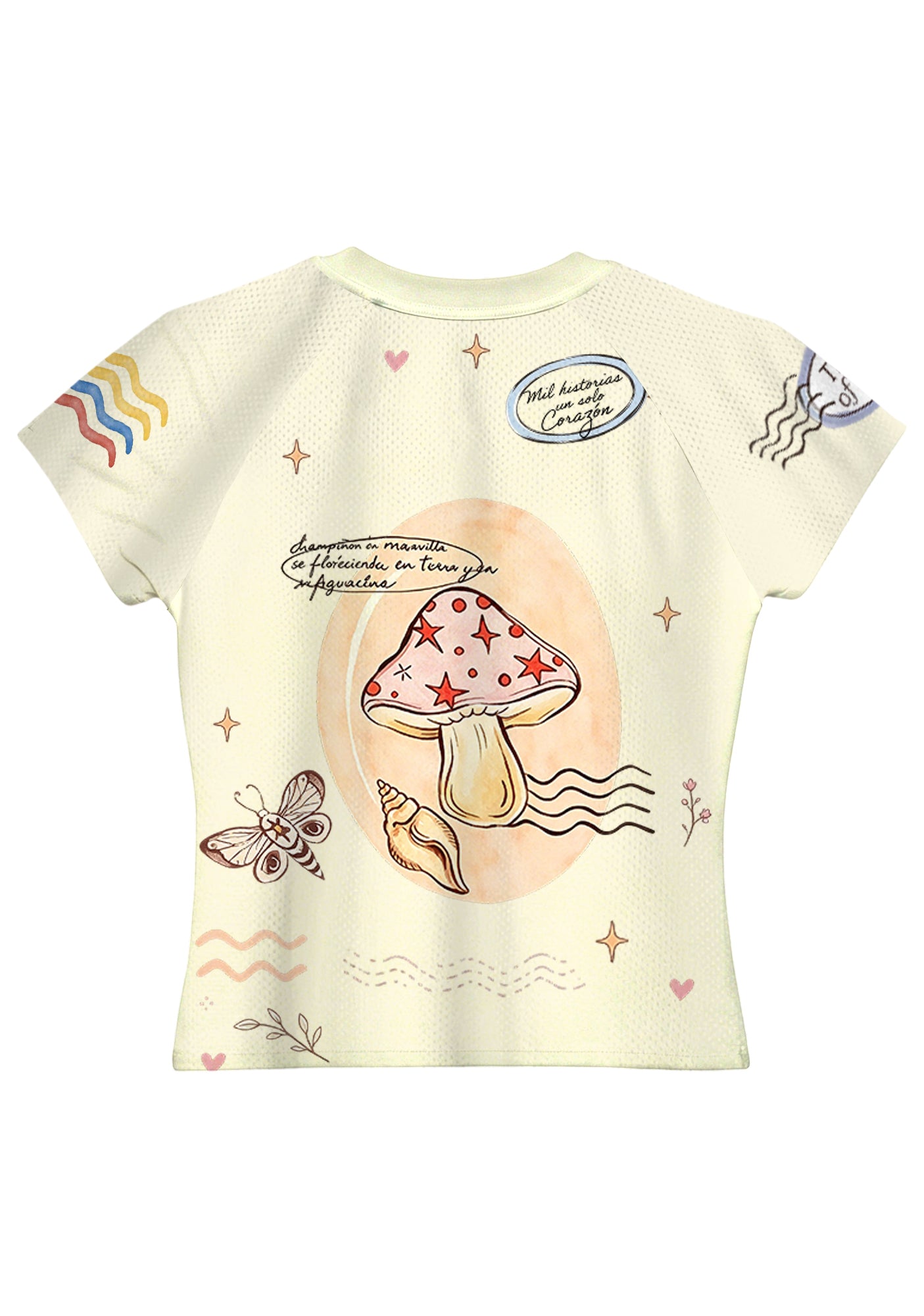 Fairy‑Core Mushroom Doodle Baby Tee