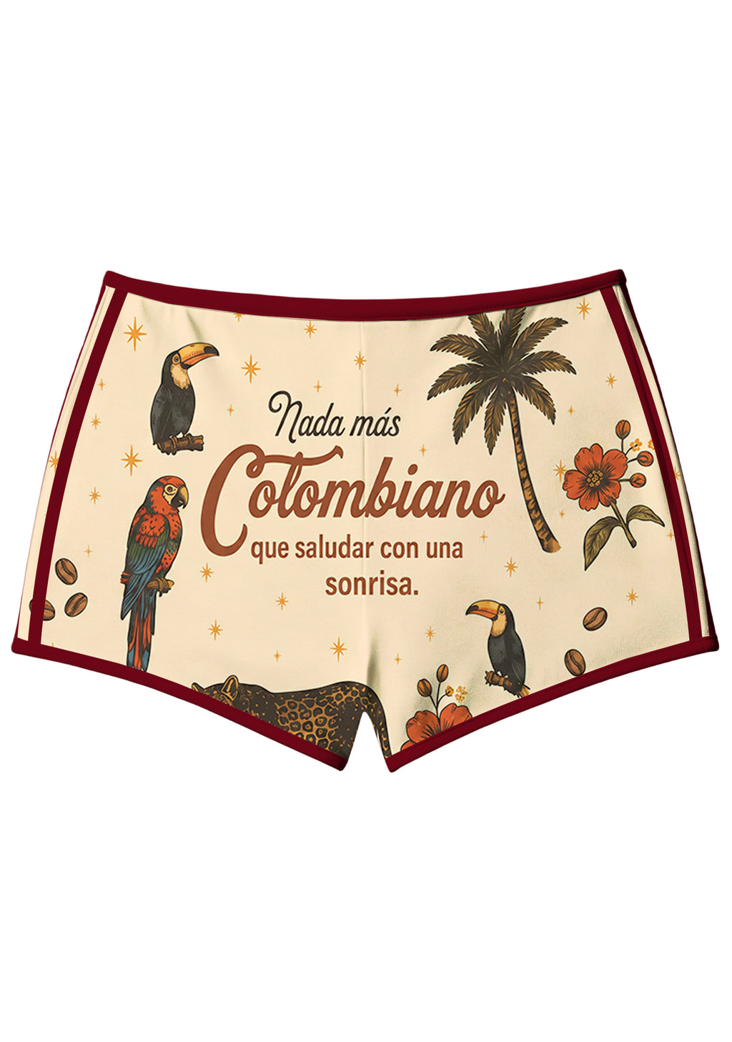 Colombia‑Inspired Tropical Wildlife Booty Shorts